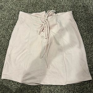 Baby Pink Velvet Like Skirt